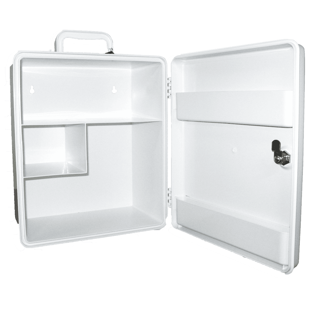 Aero Healthcare AEROCASE Large White Plastic Cabinet with Key Latch 32 x 37 x 18cm