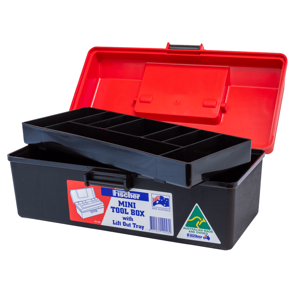 Aero Healthcare AEROCASE Red and Black Plastic Tacklebox with Liftout Tray 15 x 29 x 11.5cm_0