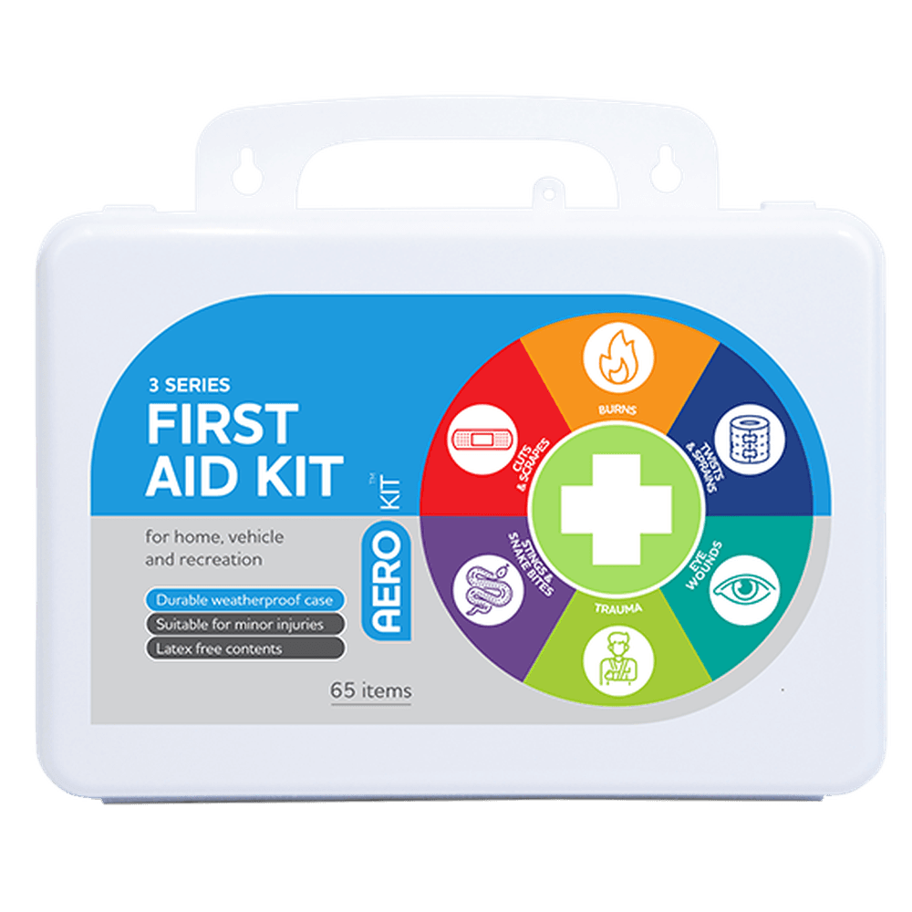 Aero Healthcare AEROKIT 3 Series Plastic Waterproof First Aid Kit 25 x 8 x 17cm_0