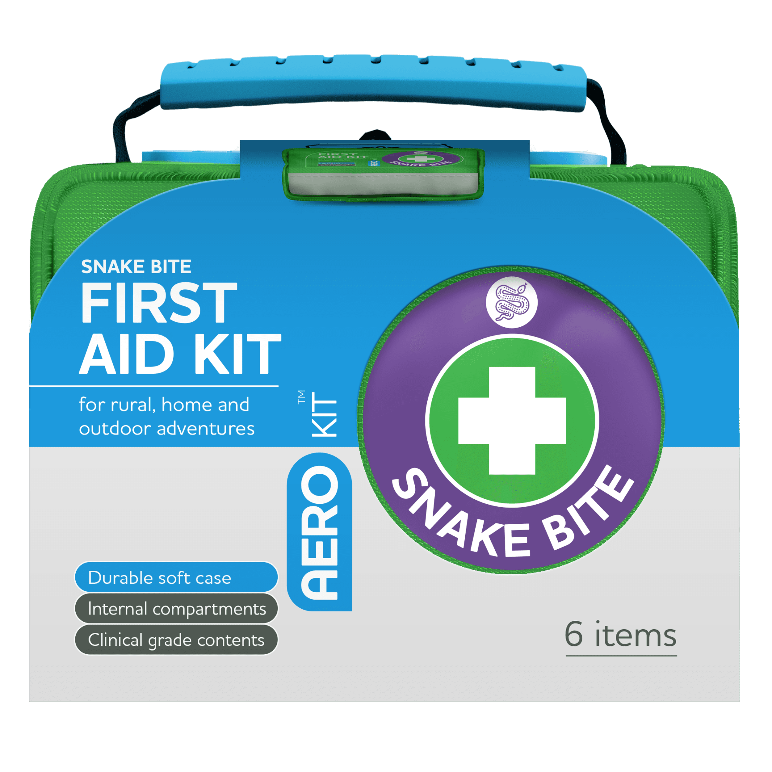 Aero Healthcare AEROKIT Snake Bite First Aid Kit Softpack Green