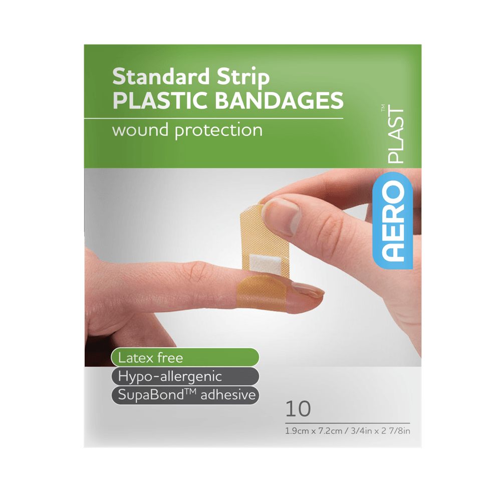Aero Healthcare AEROPLAST Plastic Standard Strip 7.2 x 1.9cm Env/10