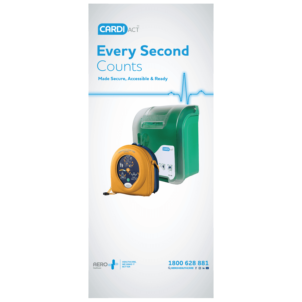 Aero Healthcare Pullup Banner - 500P w/ Green Cabinet