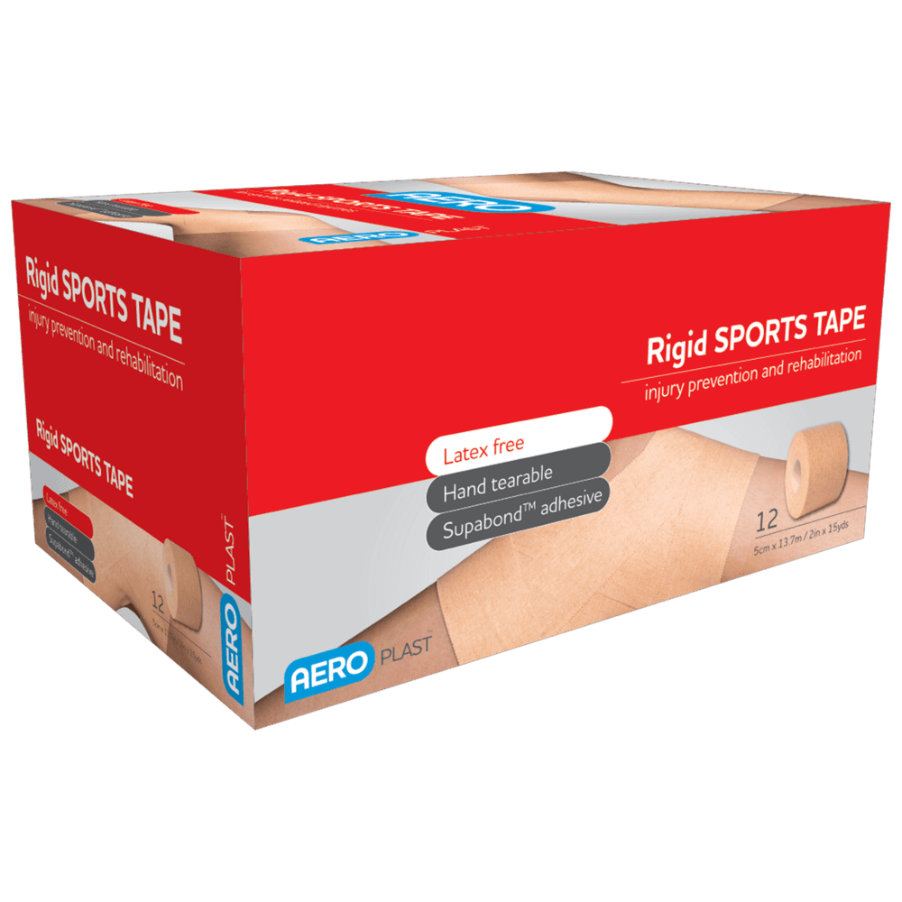 Aero Healthcare AEROPLAST Rigid Sports Tape 5cm x 13.7M Box/12