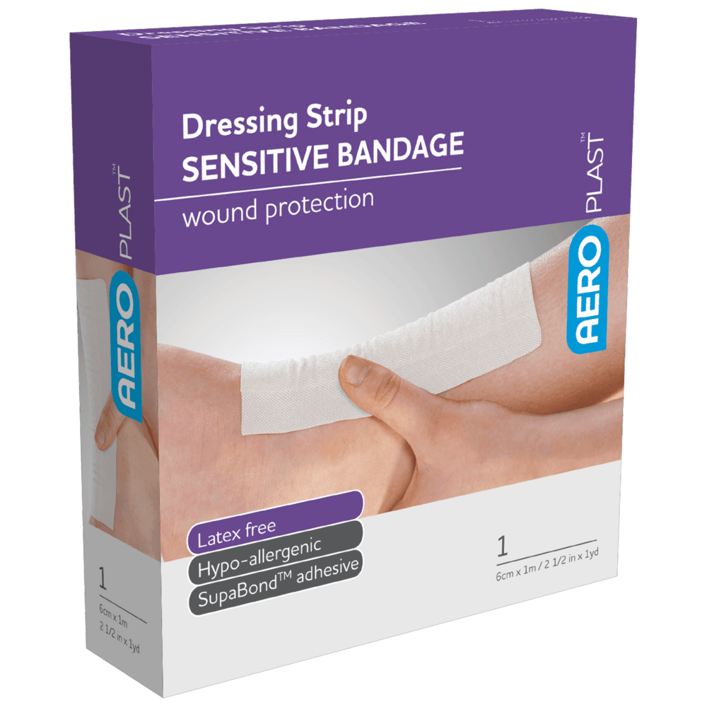 Aero Healthcare AEROPLAST Sensitive Dressing Strip 6cm x 1M