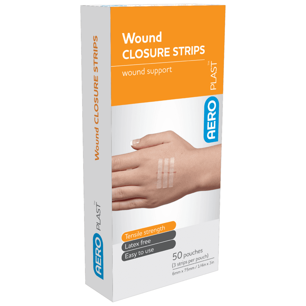 Aero Healthcare AEROPLAST Wound Closure Strips 6 x 75mm 3 strips/card Box/50 Cards_0