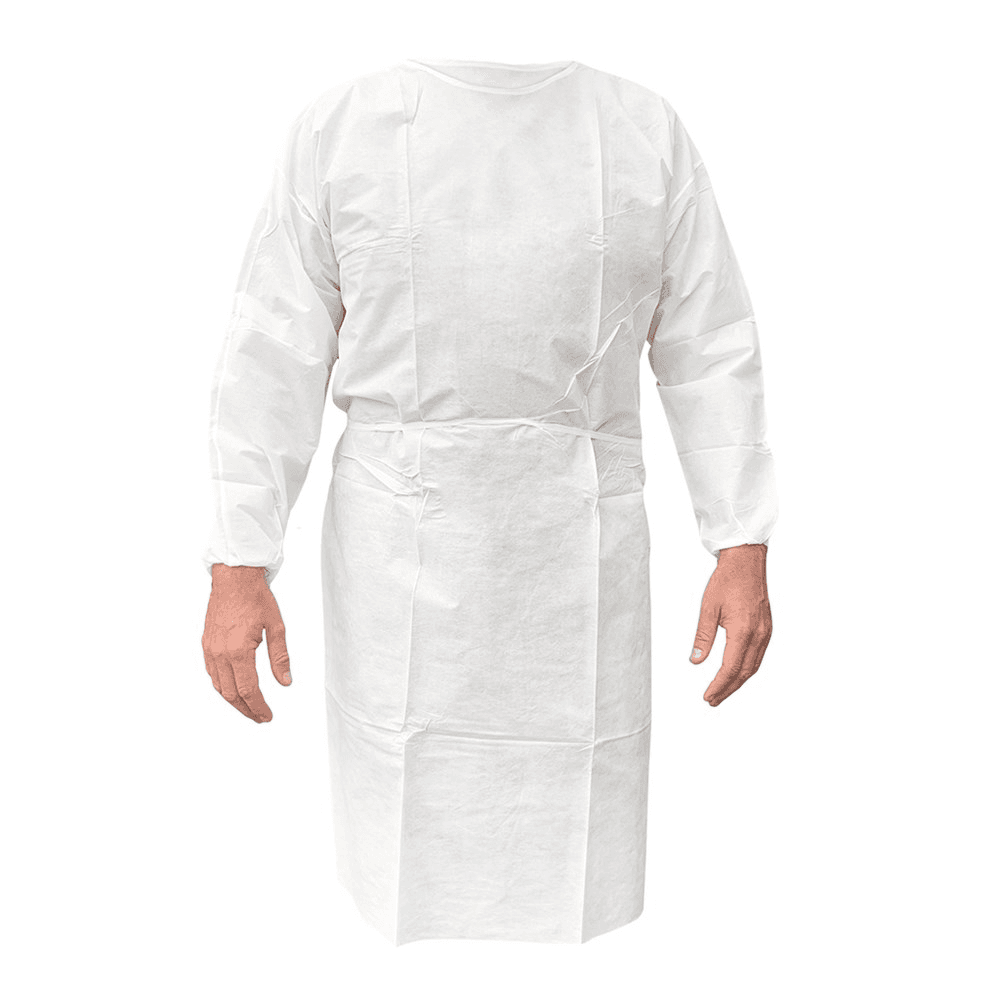 Aero Healthcare AEROSHIELD Disposable White Fluid Resistant Gown (Non-Sterile)