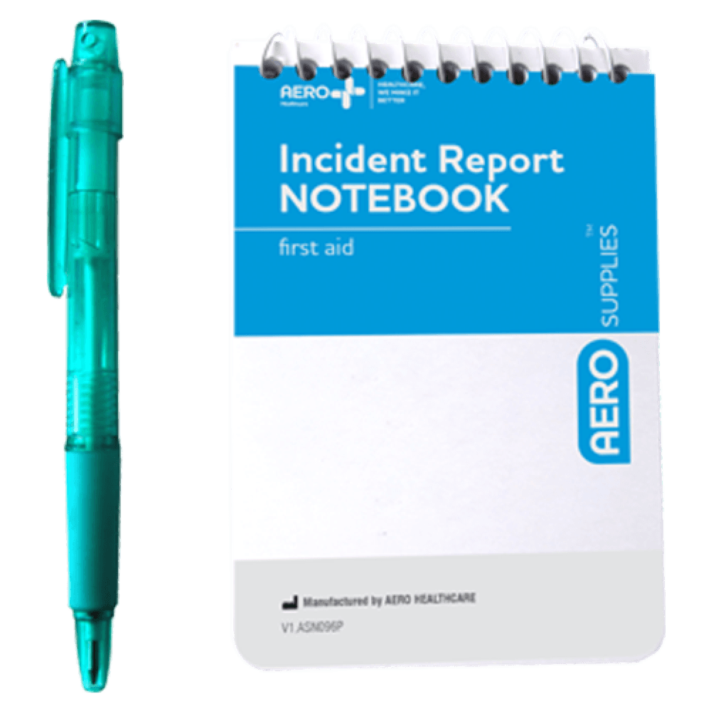 Aero Healthcare AEROSUPPLIES First Aid Notebook with Pen_0