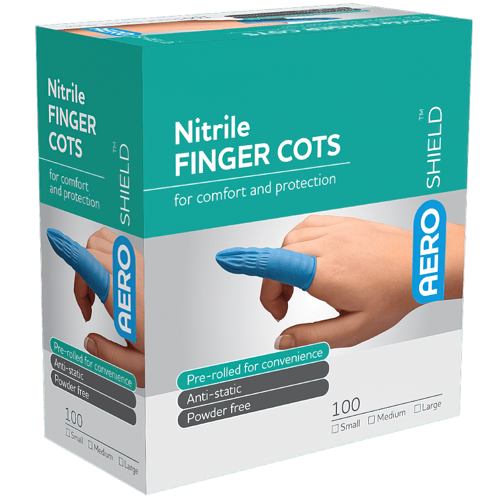 Aero Healthcare AEROSHIELD X-Large Nitrile Finger Cots Box/100