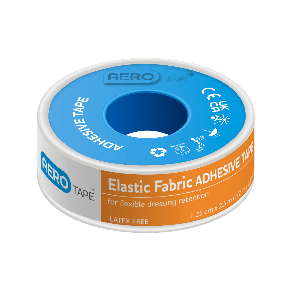 Aero Healthcare AEROTAPE Elastic Fabric Adhesive Tape 1.25cm x 2M