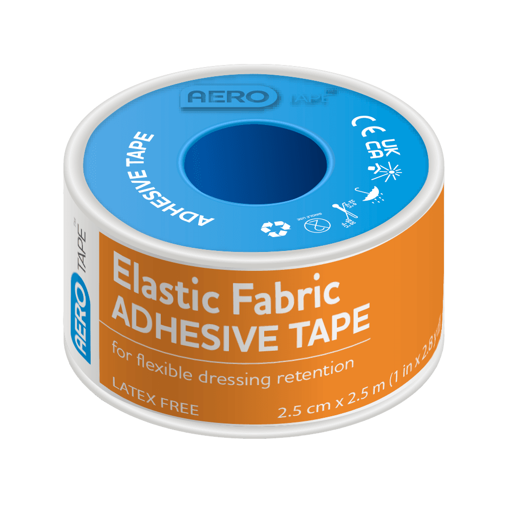 Aero Healthcare AEROTAPE Elastic Fabric Adhesive Tape 2.5cm x 2.5M