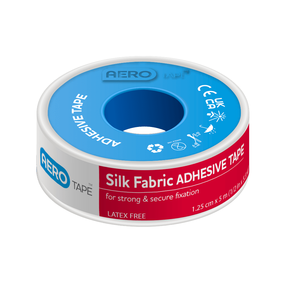 Aero Healthcare AEROTAPE Silk Fabric Adhesive Tape 1.25cm x 5M