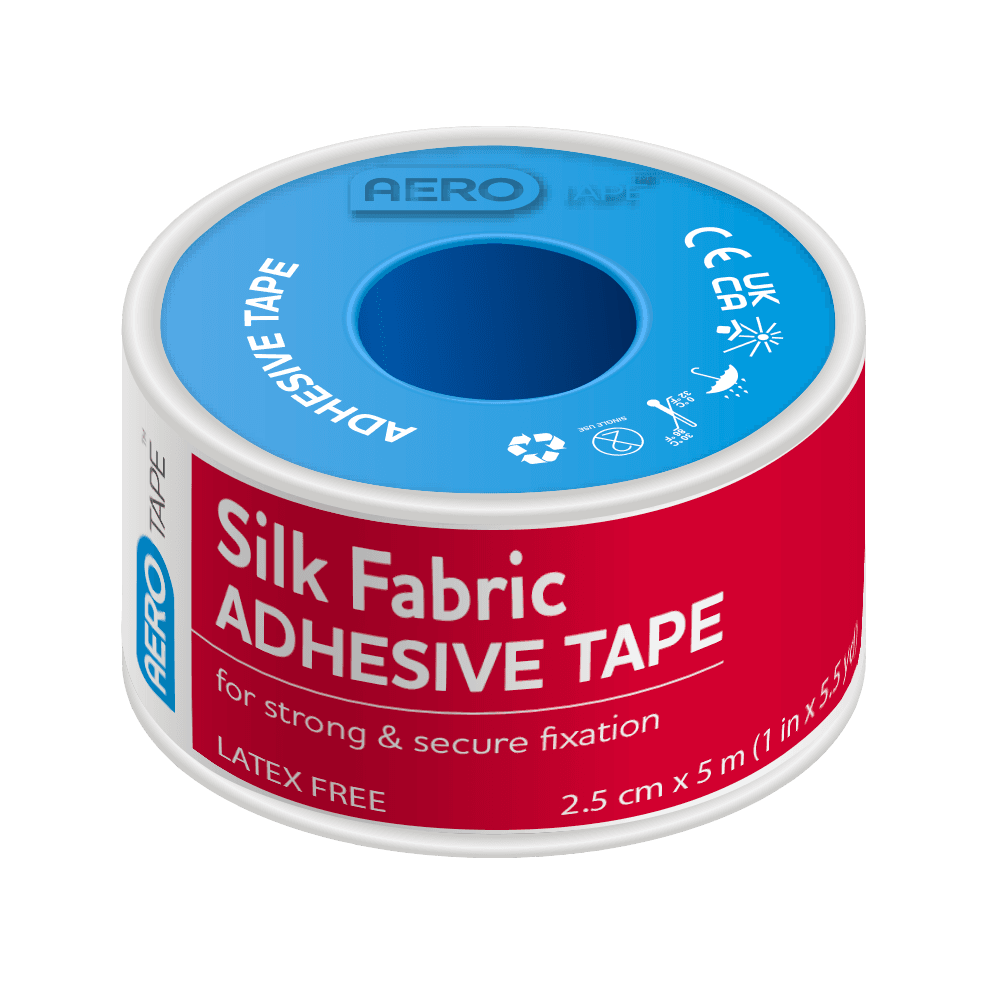 Aero Healthcare AEROTAPE Silk Fabric Adhesive Tape 2.5cm x 5M