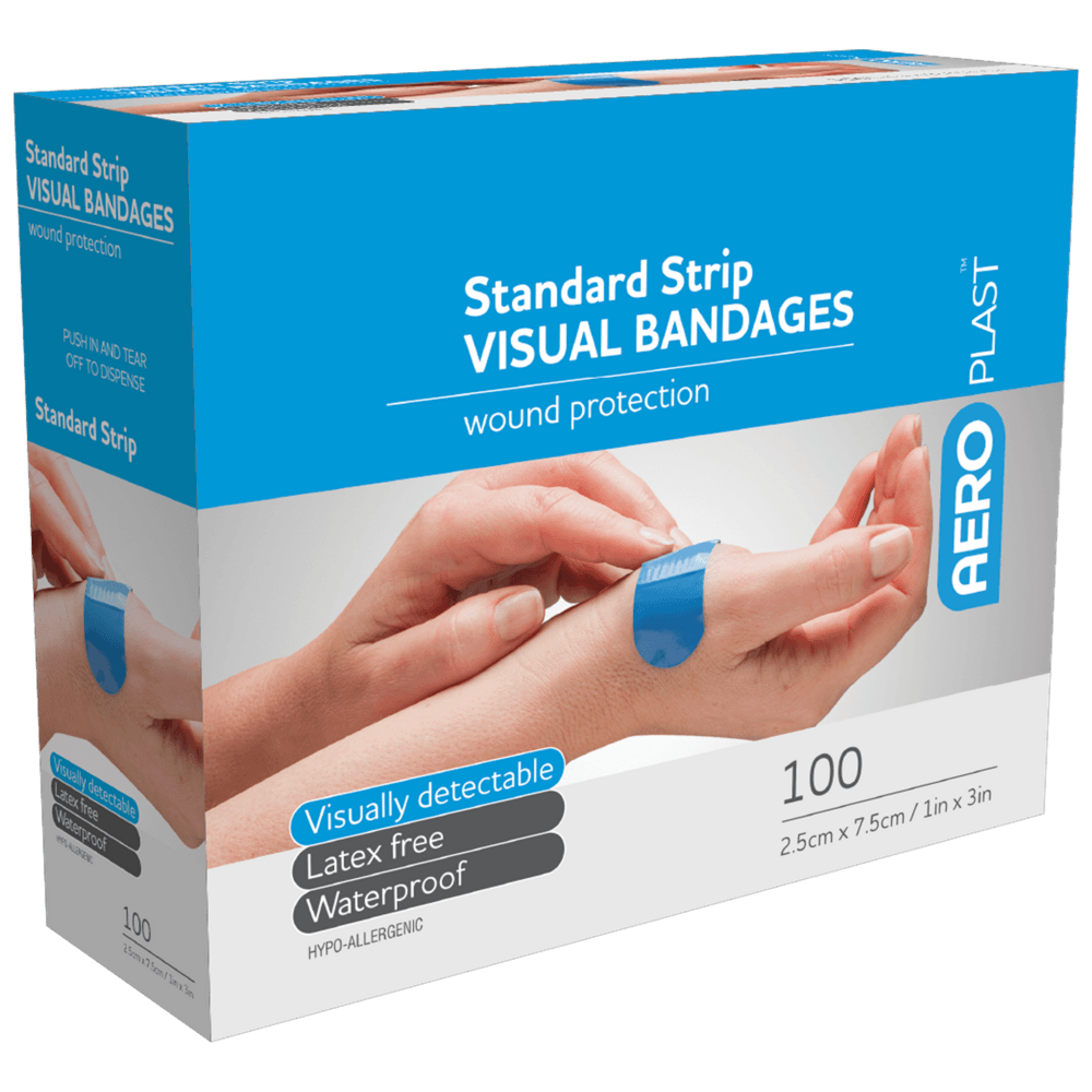 Aero Healthcare AEROPLAST Premium Visual Strip 7.5 x 2.5cm Box/100