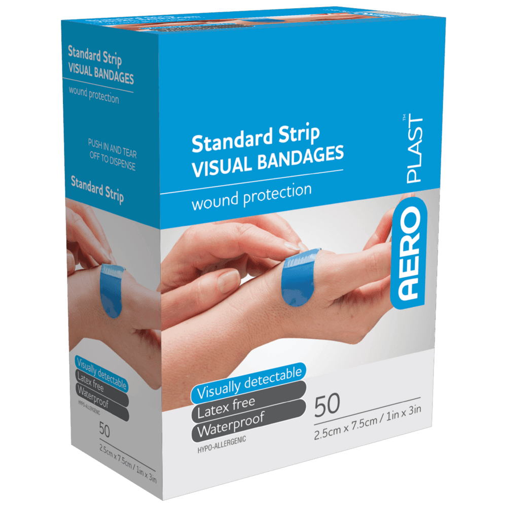 Aero Healthcare AEROPLAST Premium Visual Strip 7.5 x 2.5cm Box/50