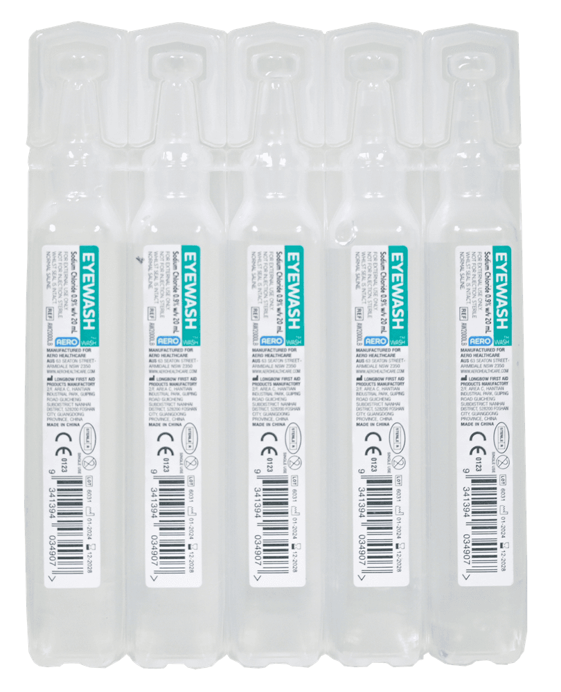 Aero Healthcare AEROWASH Sodium Chloride Eyewash Ampoule 20ml Carton / 250_0