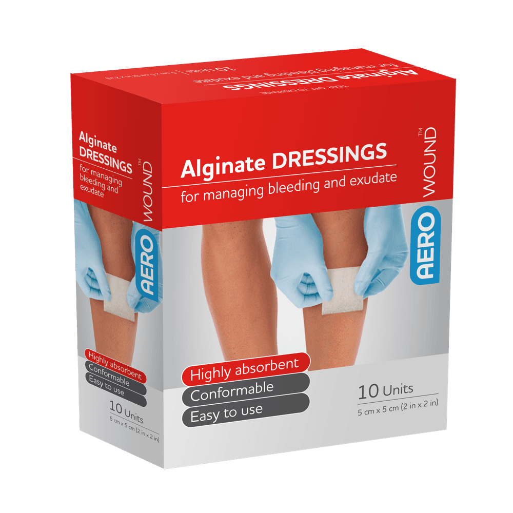 Aero Healthcare AEROWOUND Alginate Dressing 5 x 5cm Box/10