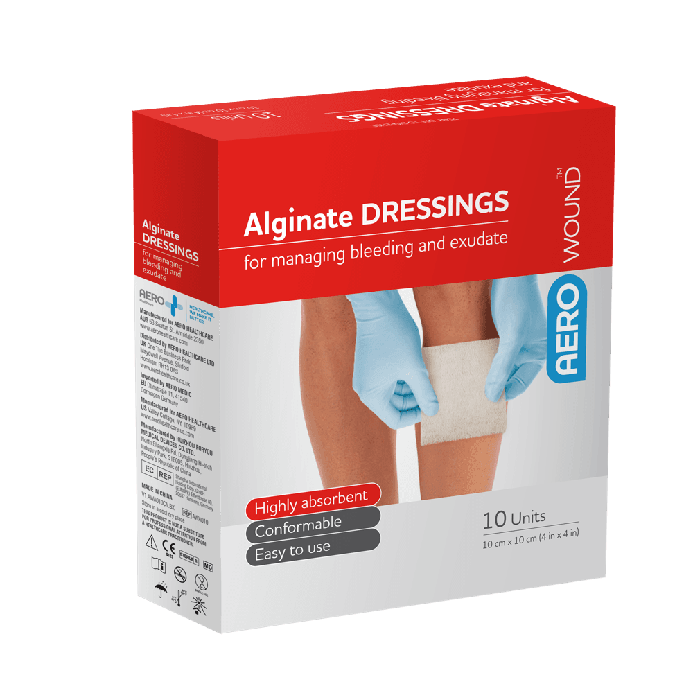 Aero Healthcare AEROWOUND Alginate Dressing 10 x 10cm Box/10