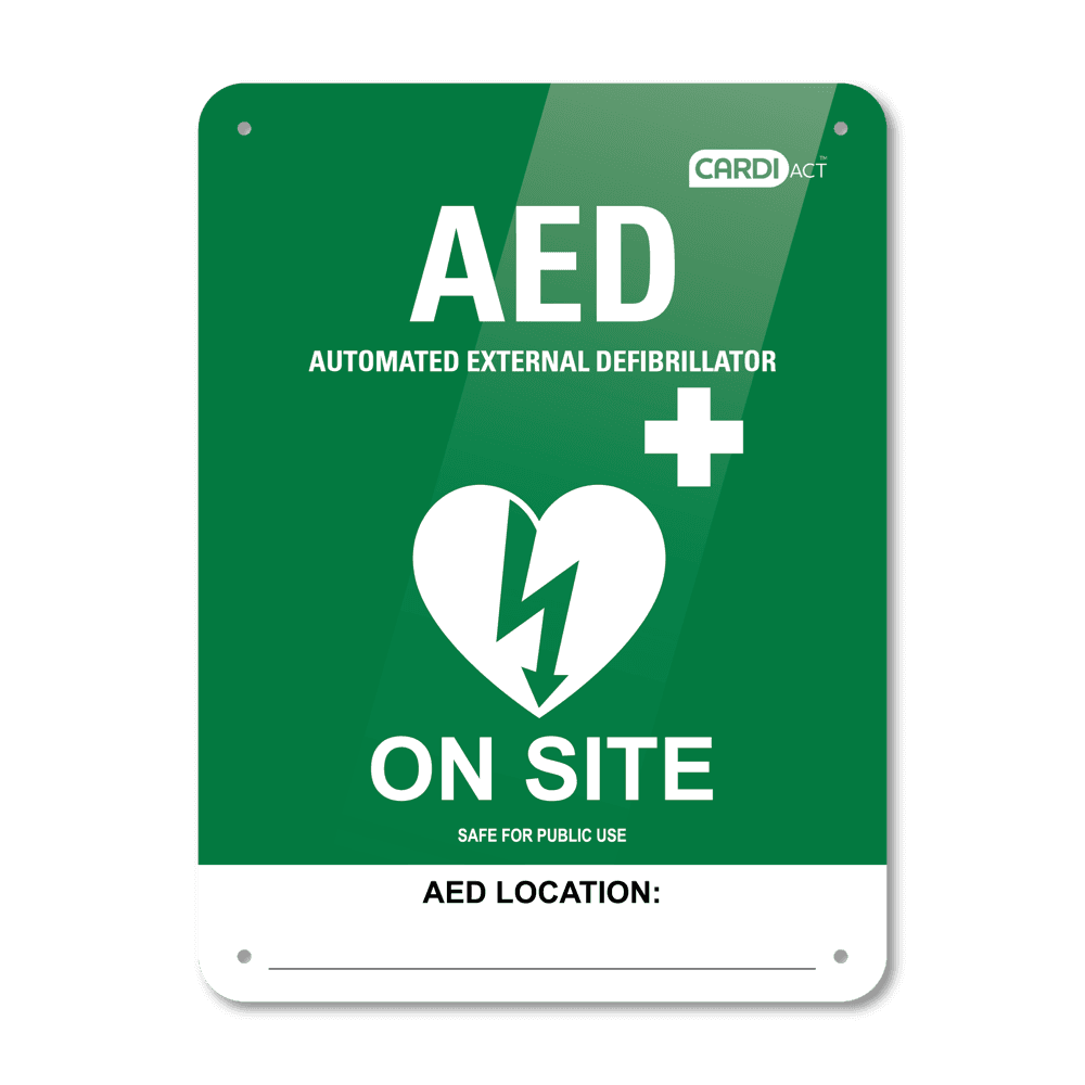 Aero Healthcare CARDIACT Poly AED On Site Sign 22.5 x 30cm