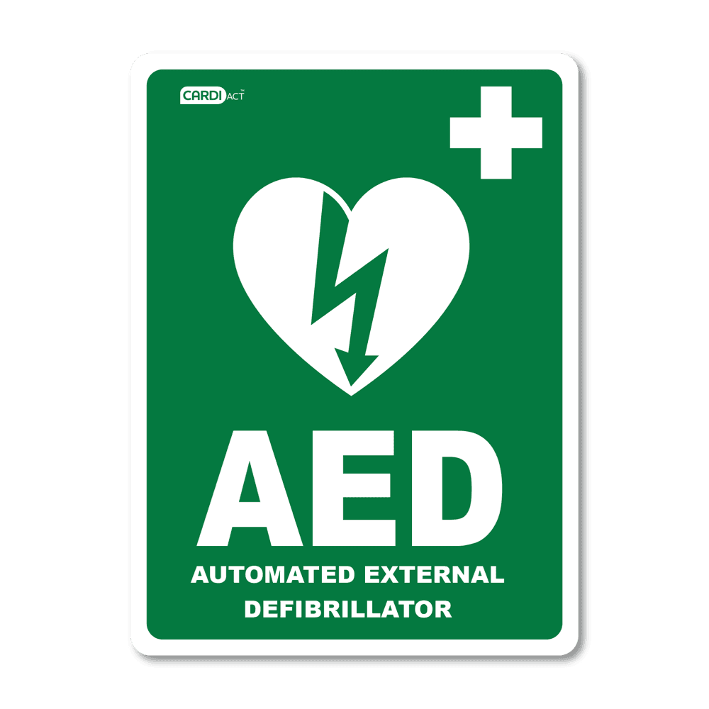 Aero Healthcare CARDIACT AED Sticker 22.5 x 30cm