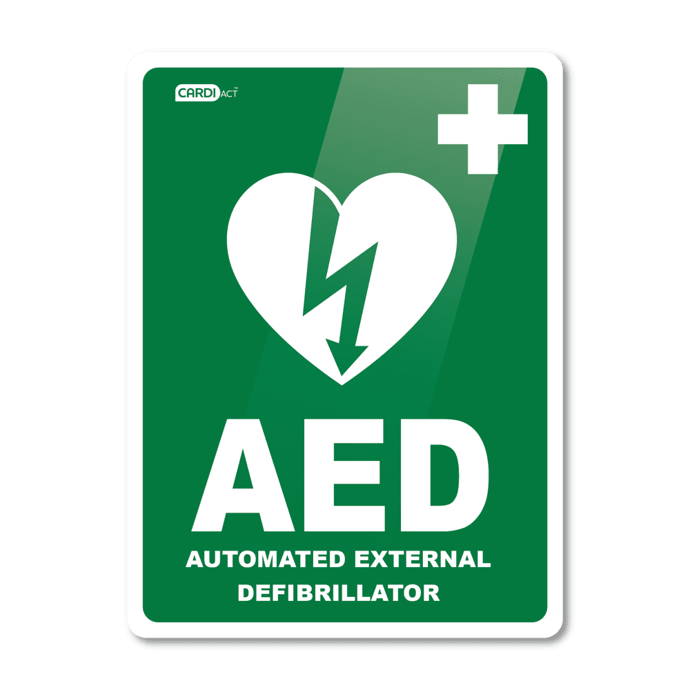 Aero Healthcare CARDIACT Poly AED Sign 22.5 x 30cm