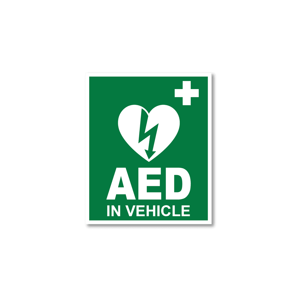 Aero Healthcare CARDIACT AED In Vehicle Window Sticker 10 x 12cm