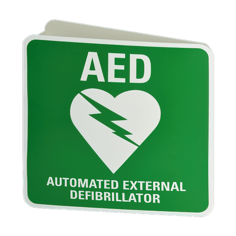 Aero Healthcare CARDIACT Poly AED Angle Bracket Sign 22.5 x 22.5cm