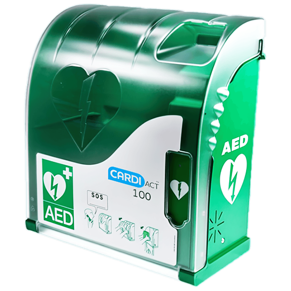 Aero Healthcare CARDIACT Green Outdoor Connected AED Cabinet 42 x 38 x 15cm