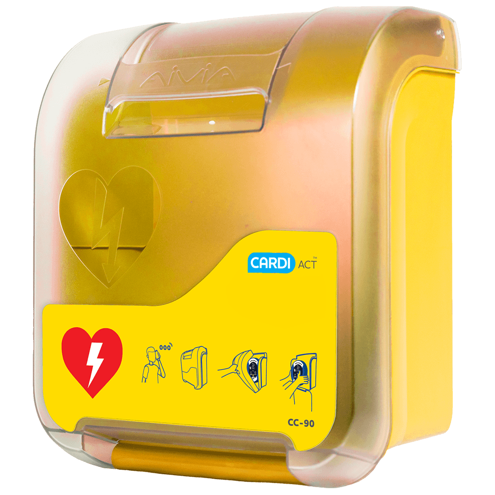 Aero Healthcare CARDIACT Alarmed AED Cabinet (Yellow)
