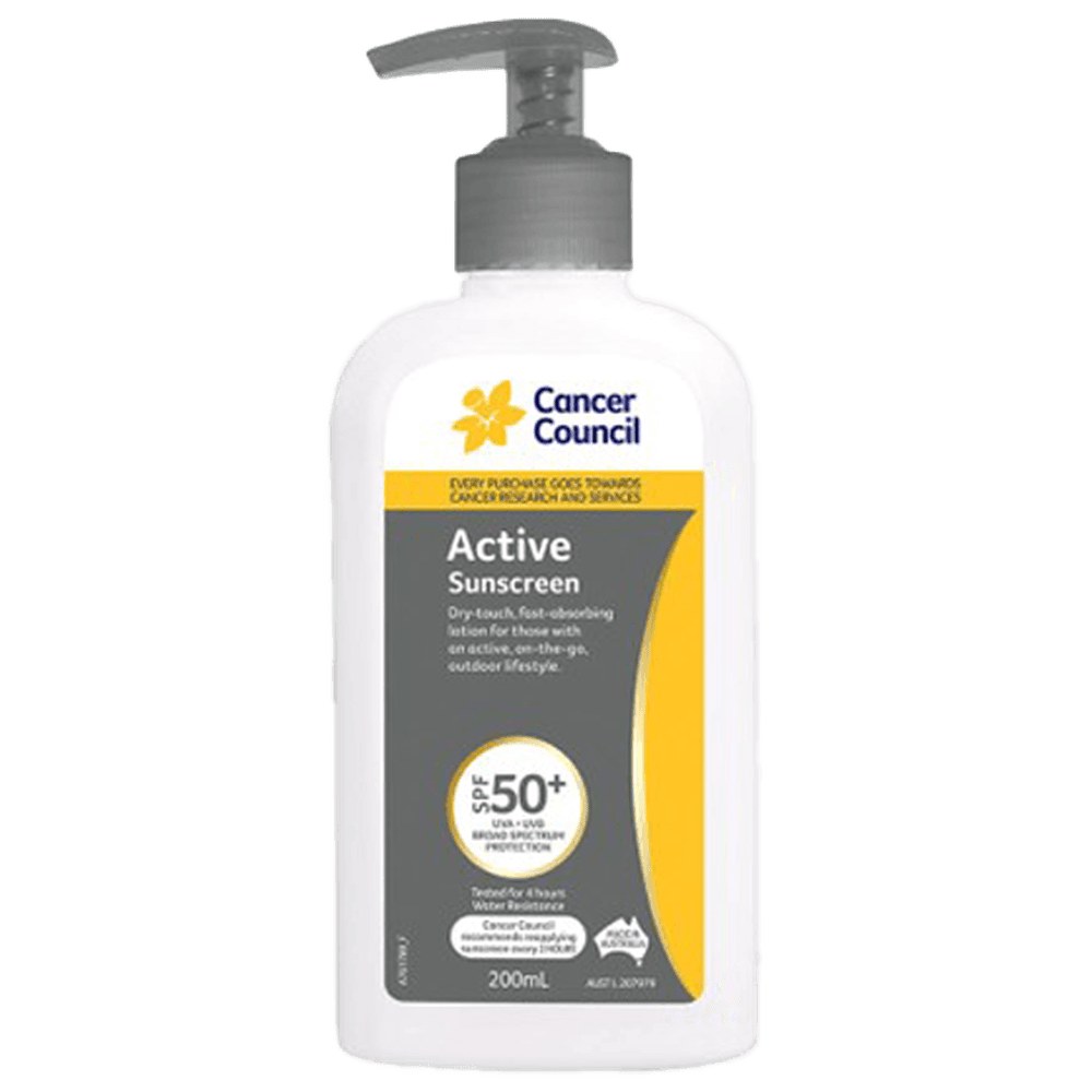 Aero Healthcare CANCER COUNCIL SPF50+ Active Sunscreen Pump 200mL_0