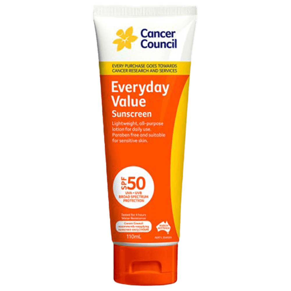 Aero Healthcare CANCER COUNCIL SPF50 Everyday Value Sunscreen Tube 110mL