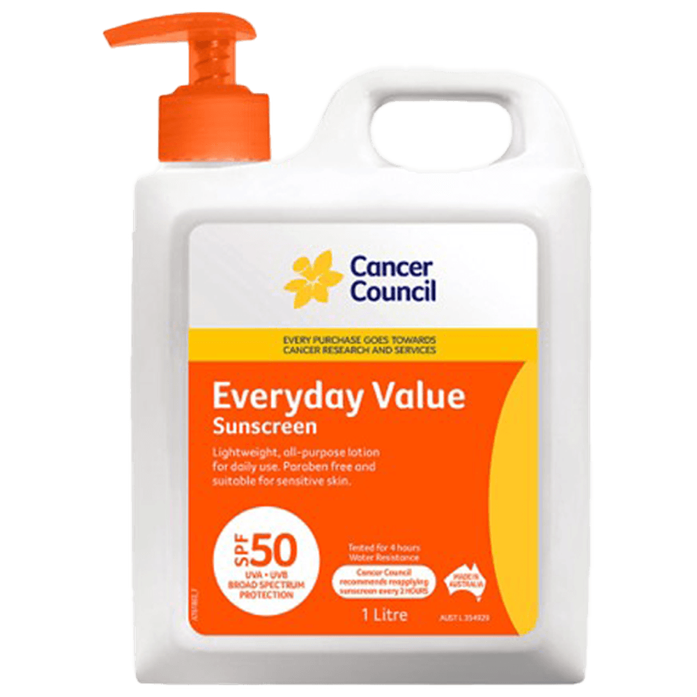 Aero Healthcare CANCER COUNCIL SPF50 Everyday Value Sunscreen Pump 1L