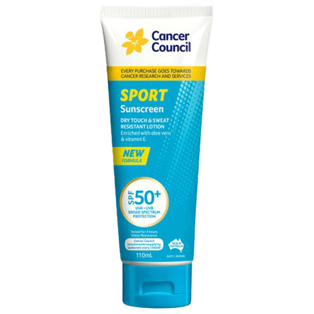 Aero Healthcare CANCER COUNCIL SPF50+ Sport Sunscreen Tube 110mL