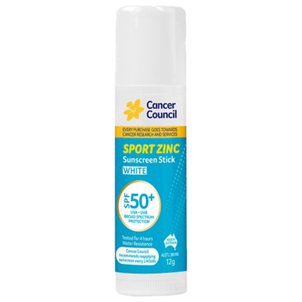 Aero Healthcare CANCER COUNCIL SPF50+ Sport Zinc Sunscreen Stick 12g