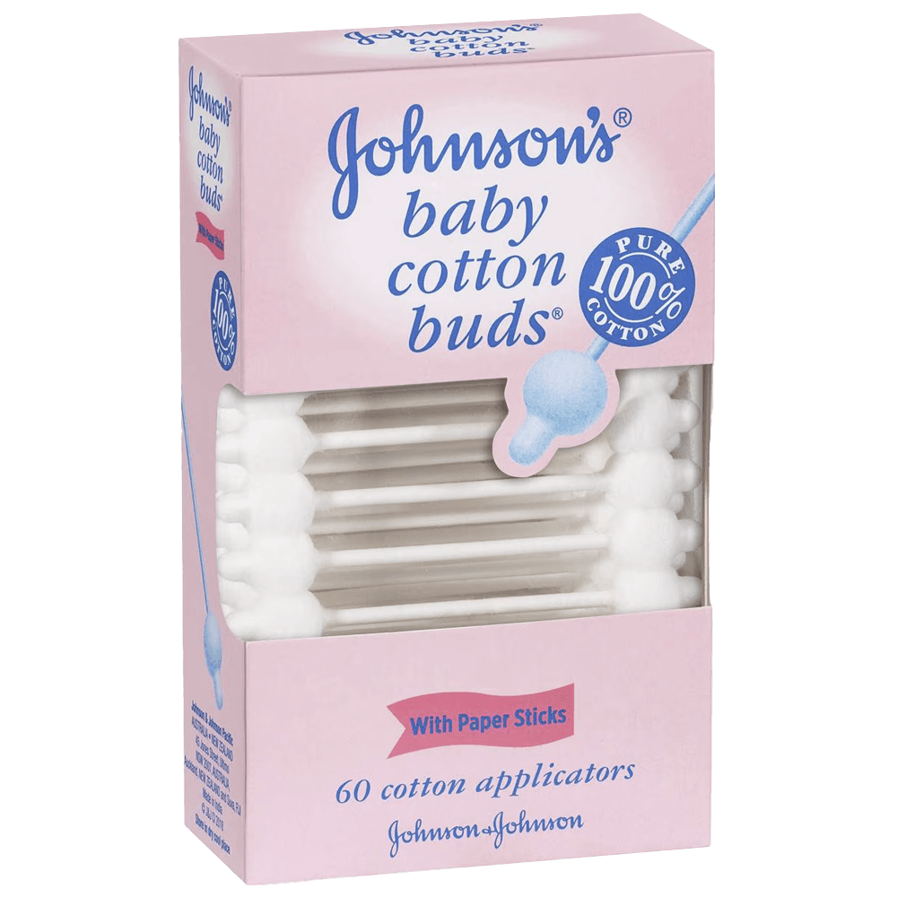 Aero Healthcare JOHNSON &amp; JOHNSON Contour Cotton Tips Pack/60
