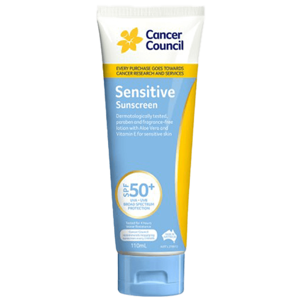 Aero Healthcare CANCER COUNCIL SPF50+ Sensitive Sunscreen Tube 110mL_0