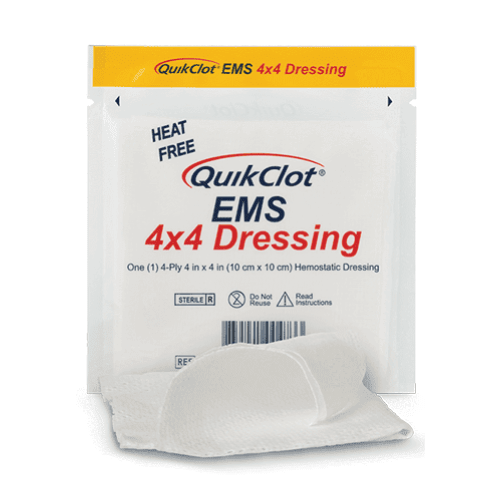 Aero Healthcare QUIKCLOT Haemostatic EMS Dressing 10 x 10cm