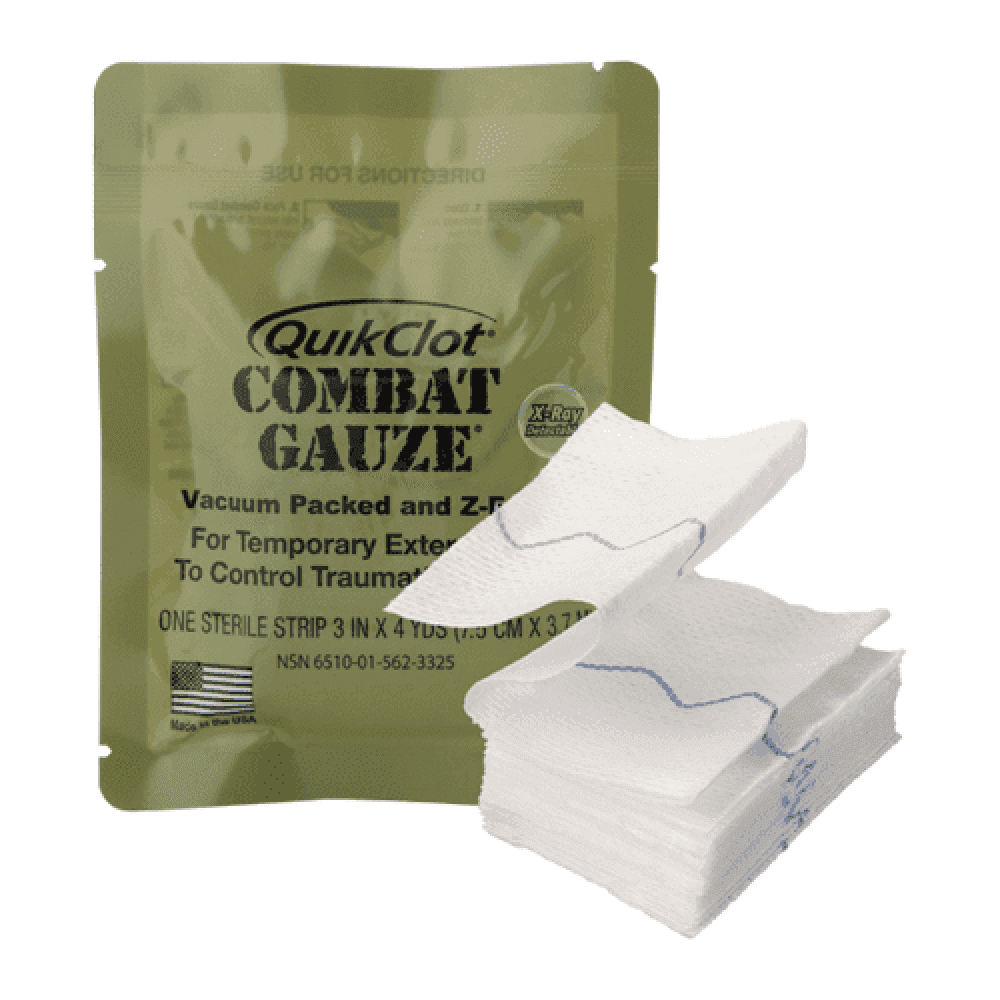 Aero Healthcare QUIKCLOT Haemostatic Combat Gauze 7.5cm x 3.65M_0