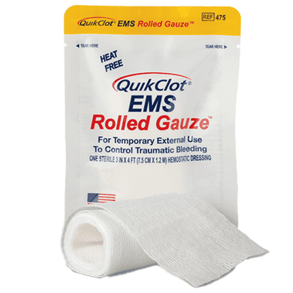 Aero Healthcare QUIKCLOT Haemostatic EMS Roll 7.5cm x 1.2M