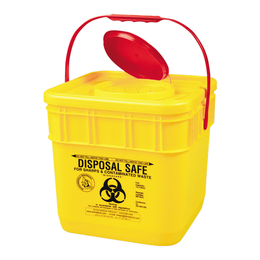 Aero Healthcare AEROHAZARD Sharps Disposal Container 12.5L_0