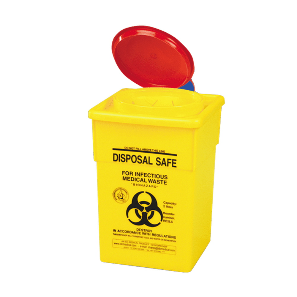 Aero Healthcare AEROHAZARD Sharps Disposal Container 2L_0