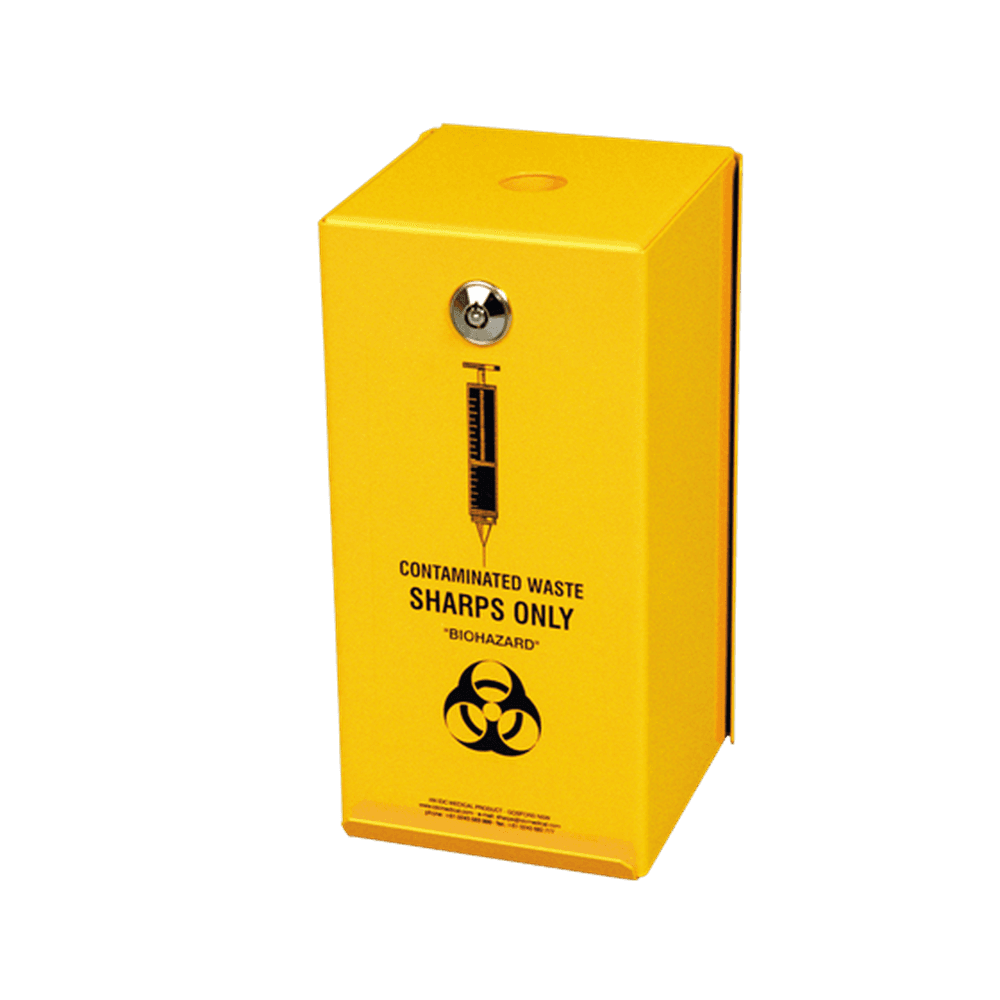 Aero Healthcare AEROHAZARD Steel Sharps Disposal Safe 2L (includes 2 x SD2000)