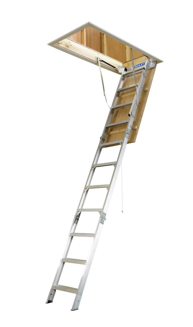 Bailey Ladders Dom 170kg Aluminium Folding Attic Ladder - (2.34m/3.12m)