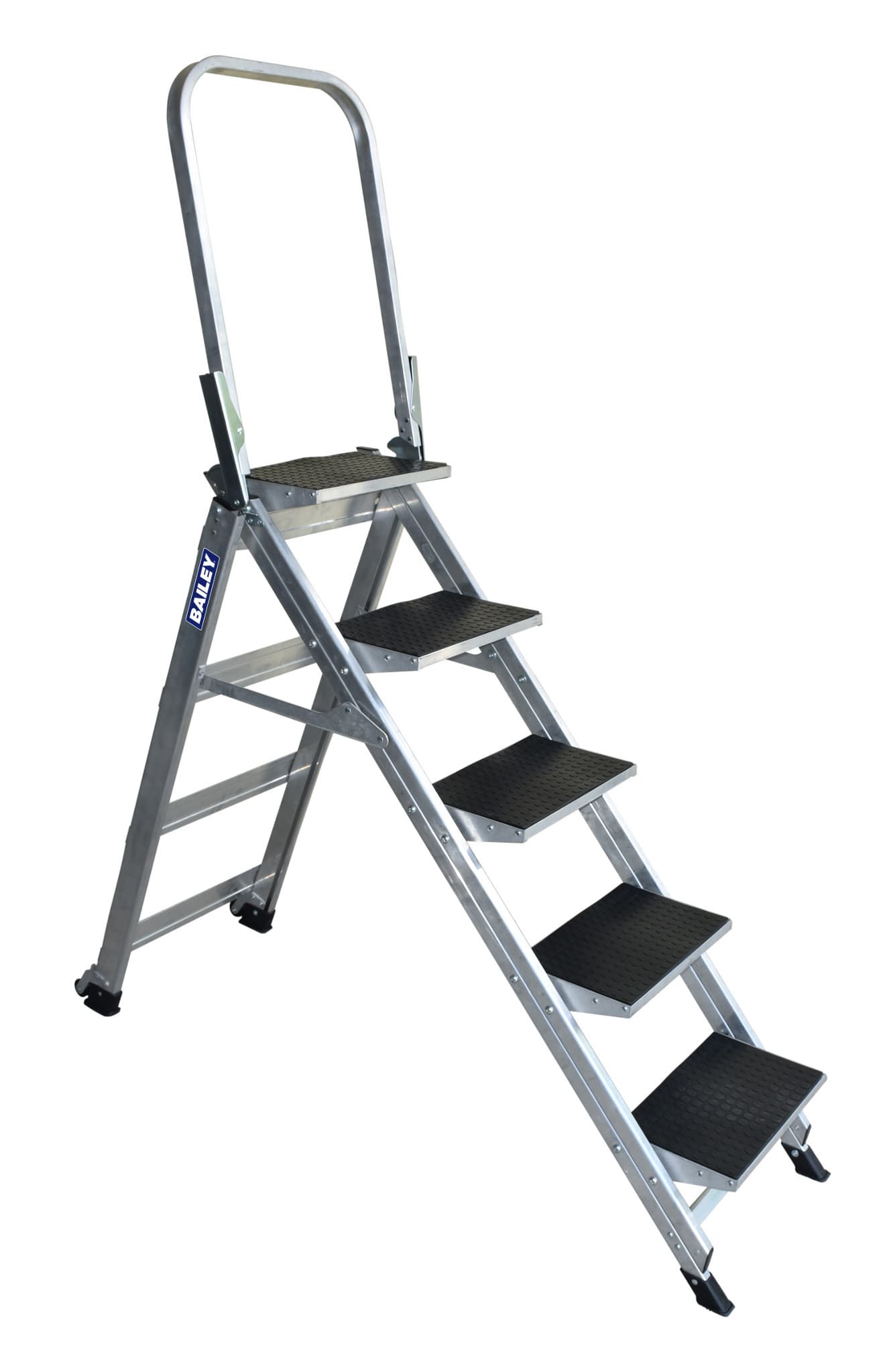Bailey Ladders Stairway Ladder 5 Step with Safety Rail 150kg Industrial