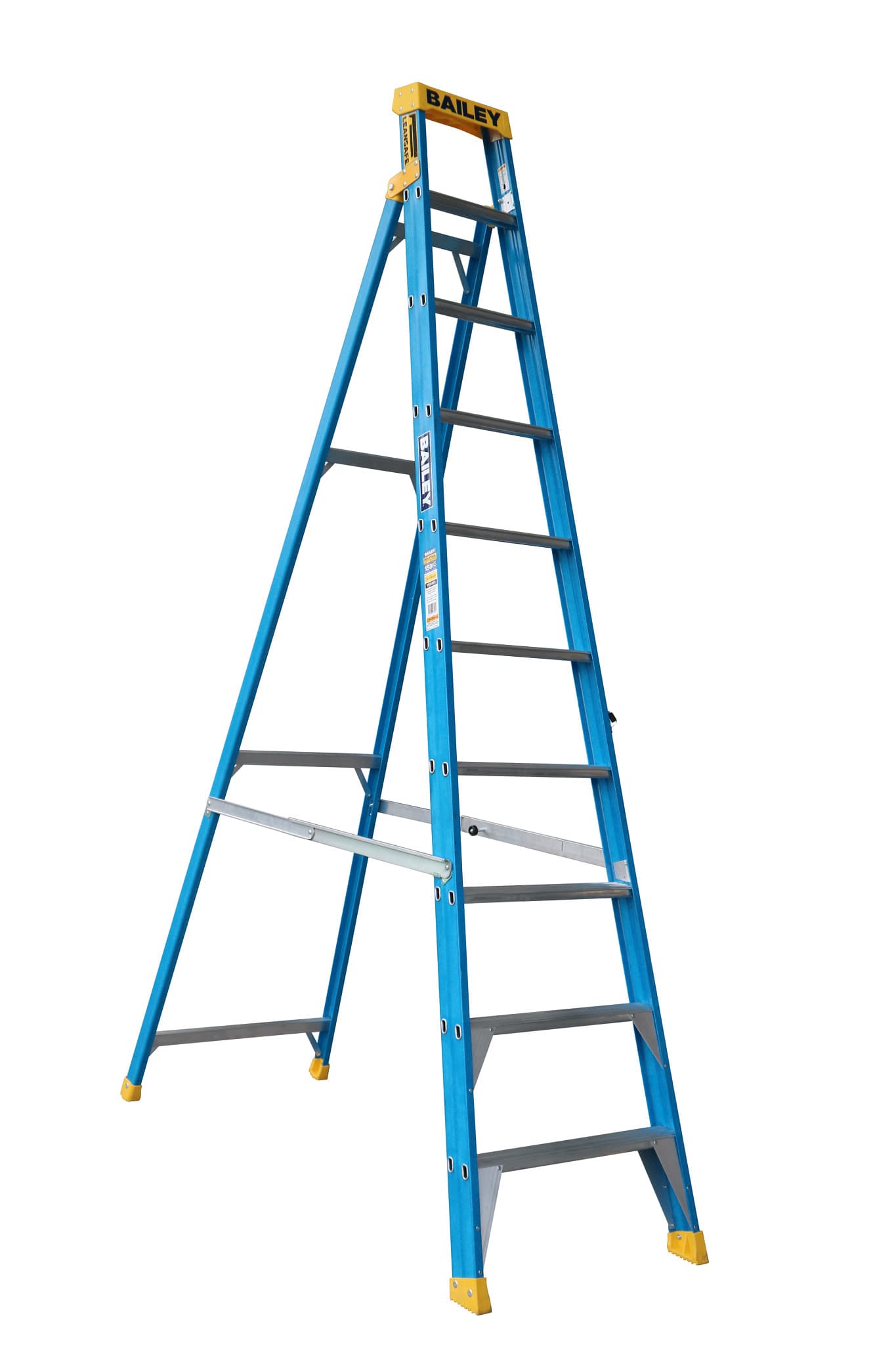 Bailey Ladders Pro Fibreglass Leansafe 10 150kg Industrial Punchlock - 3.0m