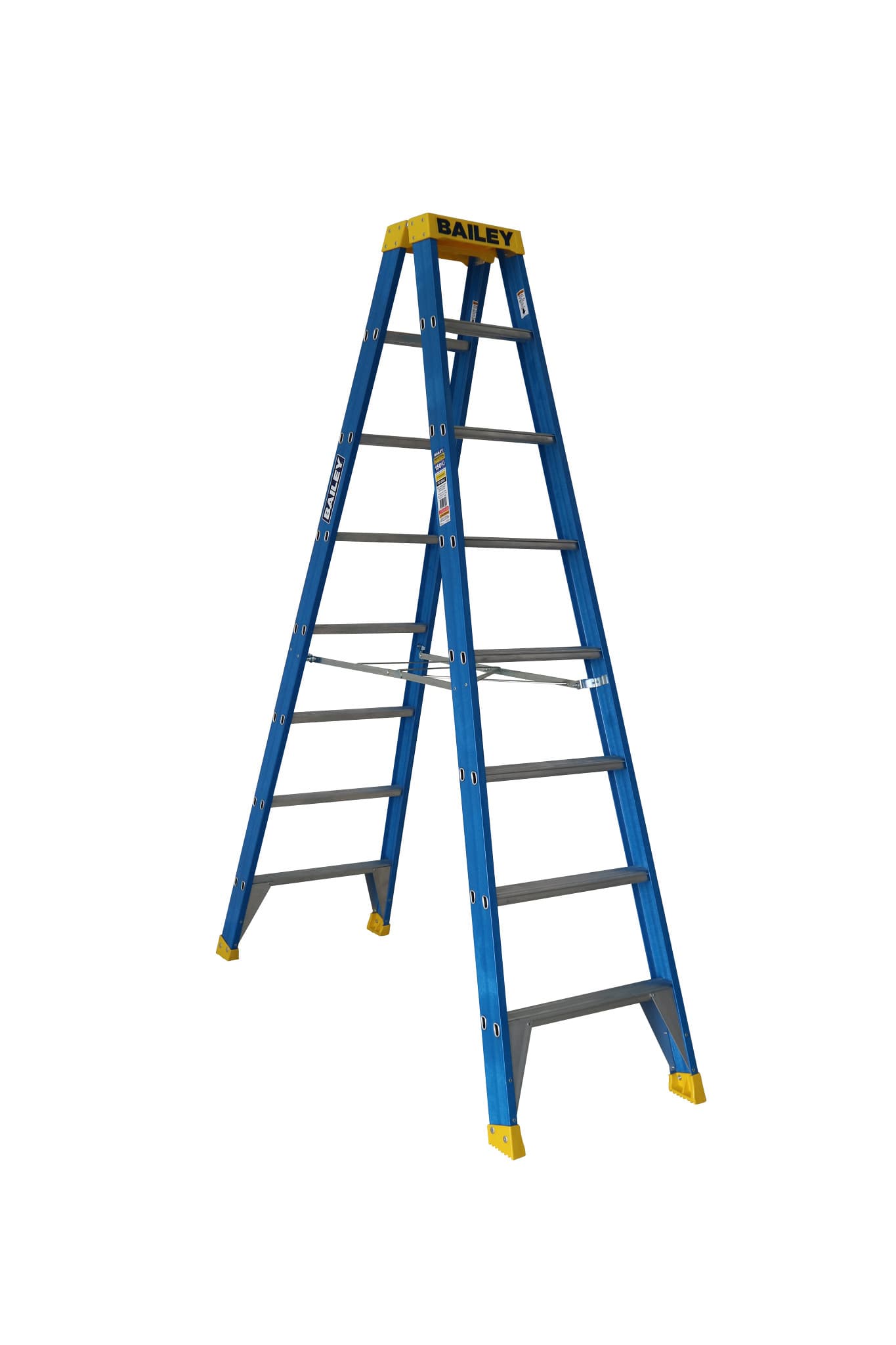 Bailey Ladders Pro Fibreglass Double Sided 8 150kg Industrial Punchlock - 2.4m