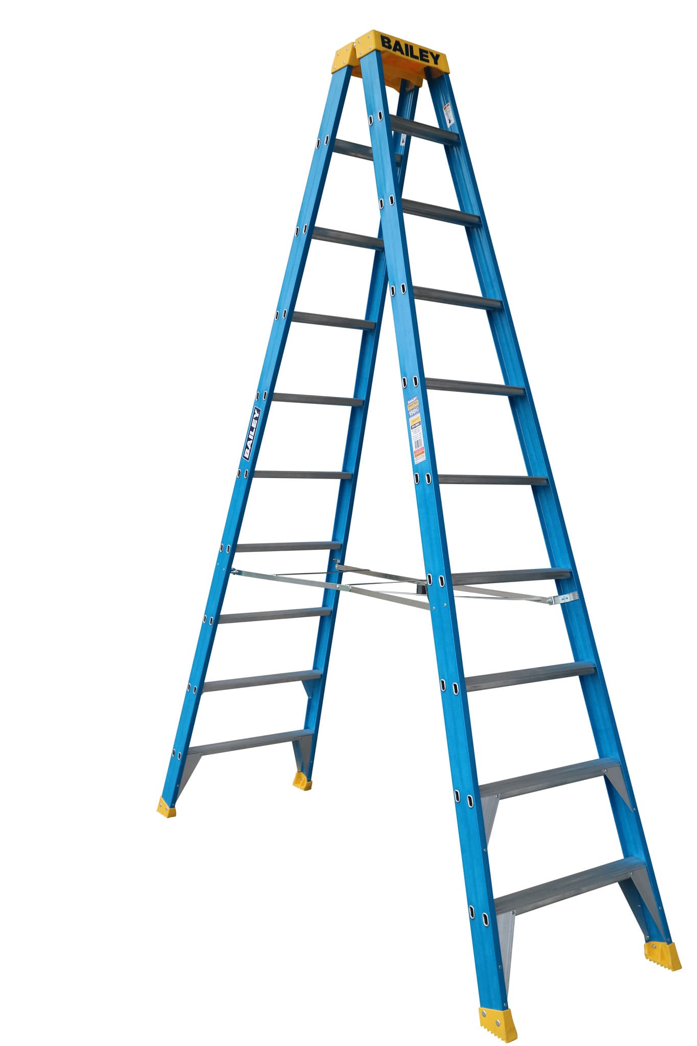 Bailey Ladders Pro Fibreglass Double Sided 10 150kg Industrial Punchlock - 3.0m