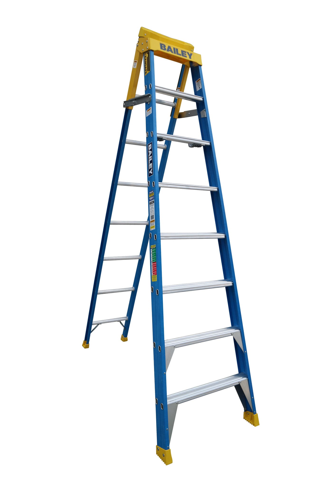 Bailey Ladders Pro Fibreglass Step Extension 8 150kg Industrial Punchlock (2.4m/4.1m)