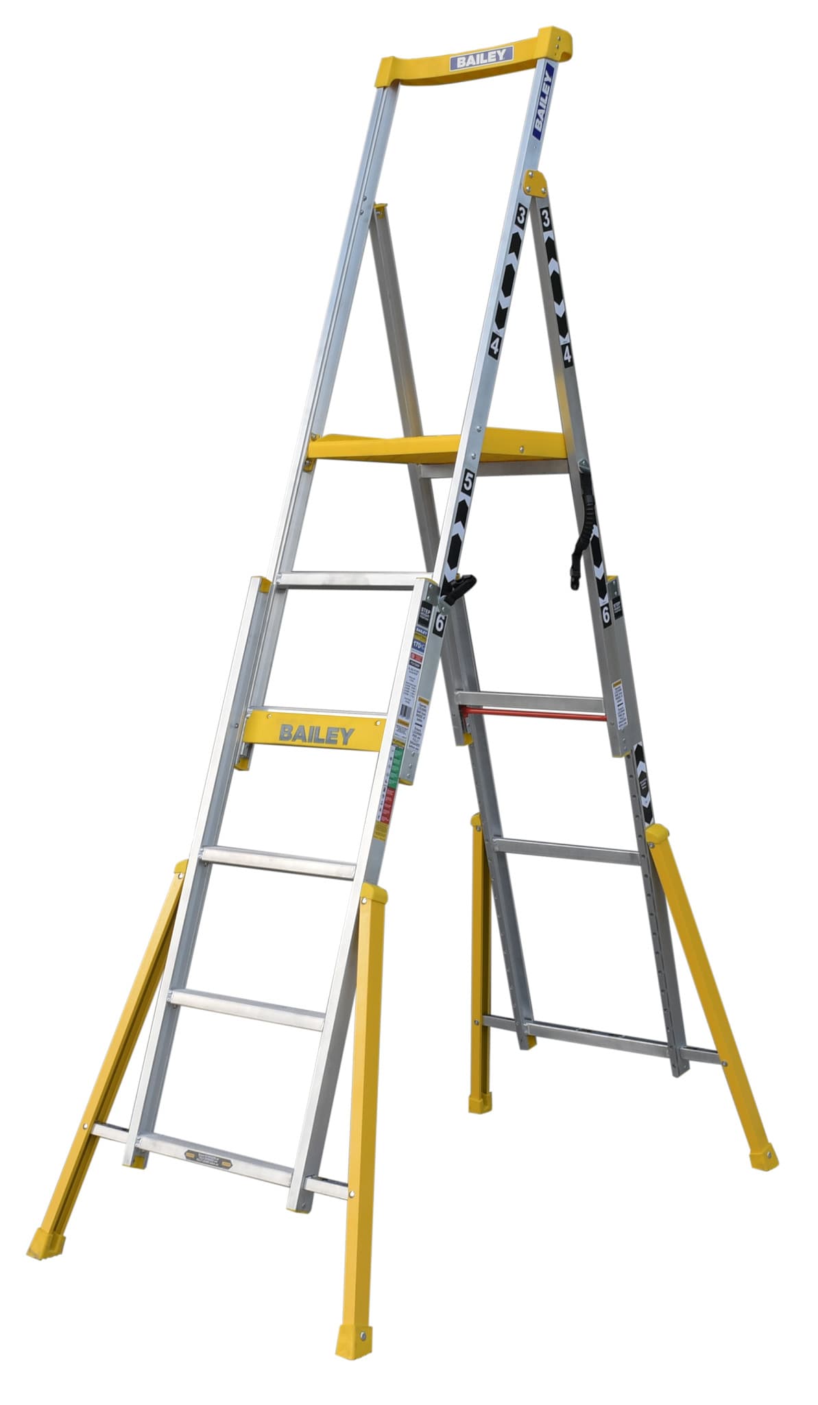 Bailey Ladders Adjustable Height Platform Step Ladder 3-6 170kg Industrial