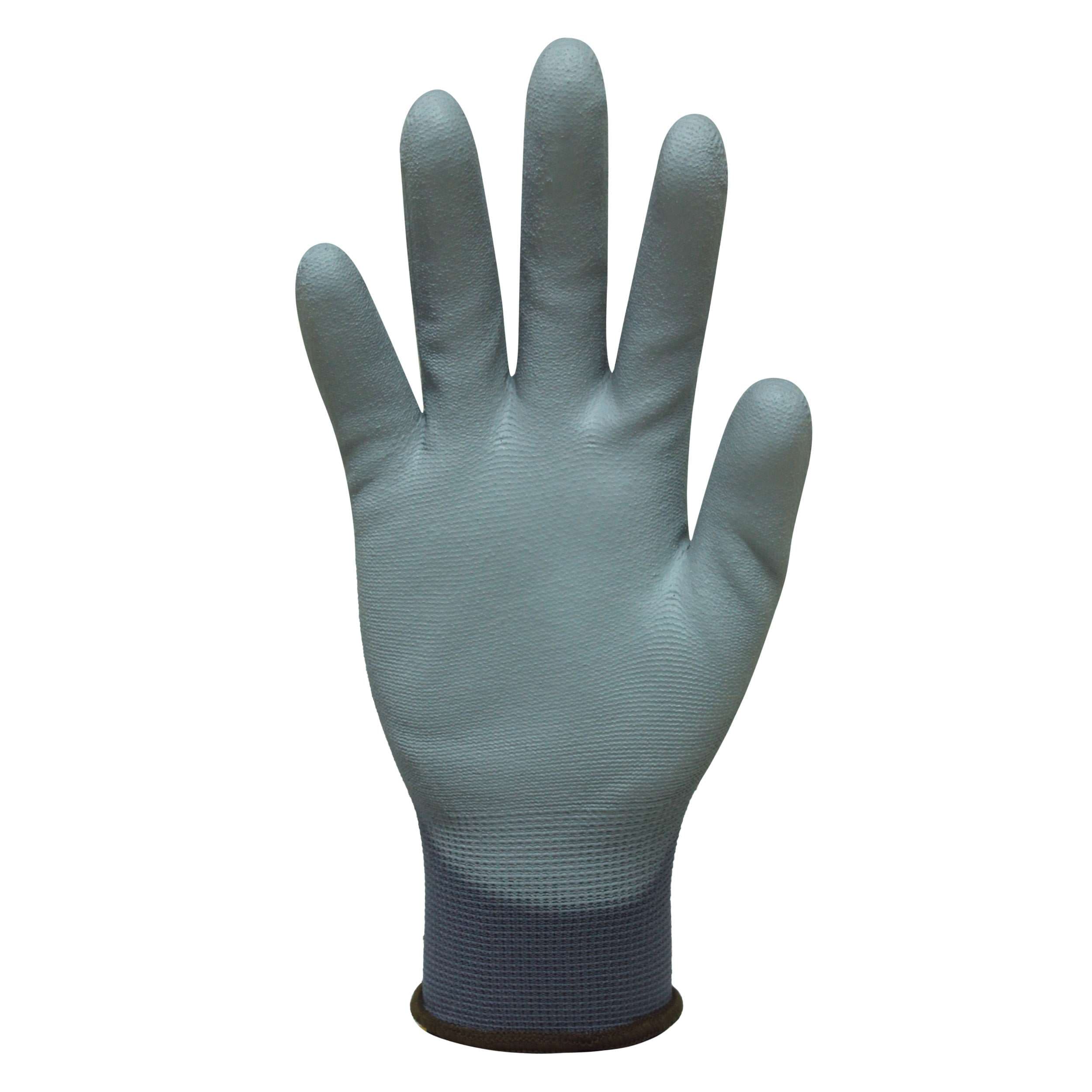 Bastion Messina™  Grey  Nylon  Gloves - Grey Polyurethane Coating