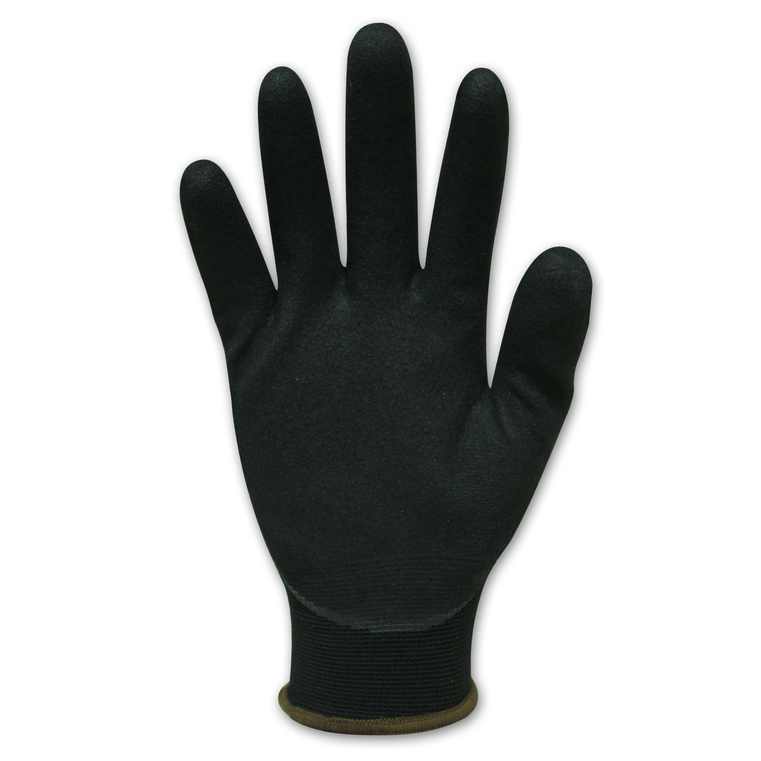 Bastion Milan™  Black  Nylon  Gloves - Black Sandy Foam Nitrile Coating_2